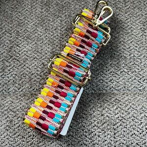 NWOT Bag strap (gold finishings) multi-colored